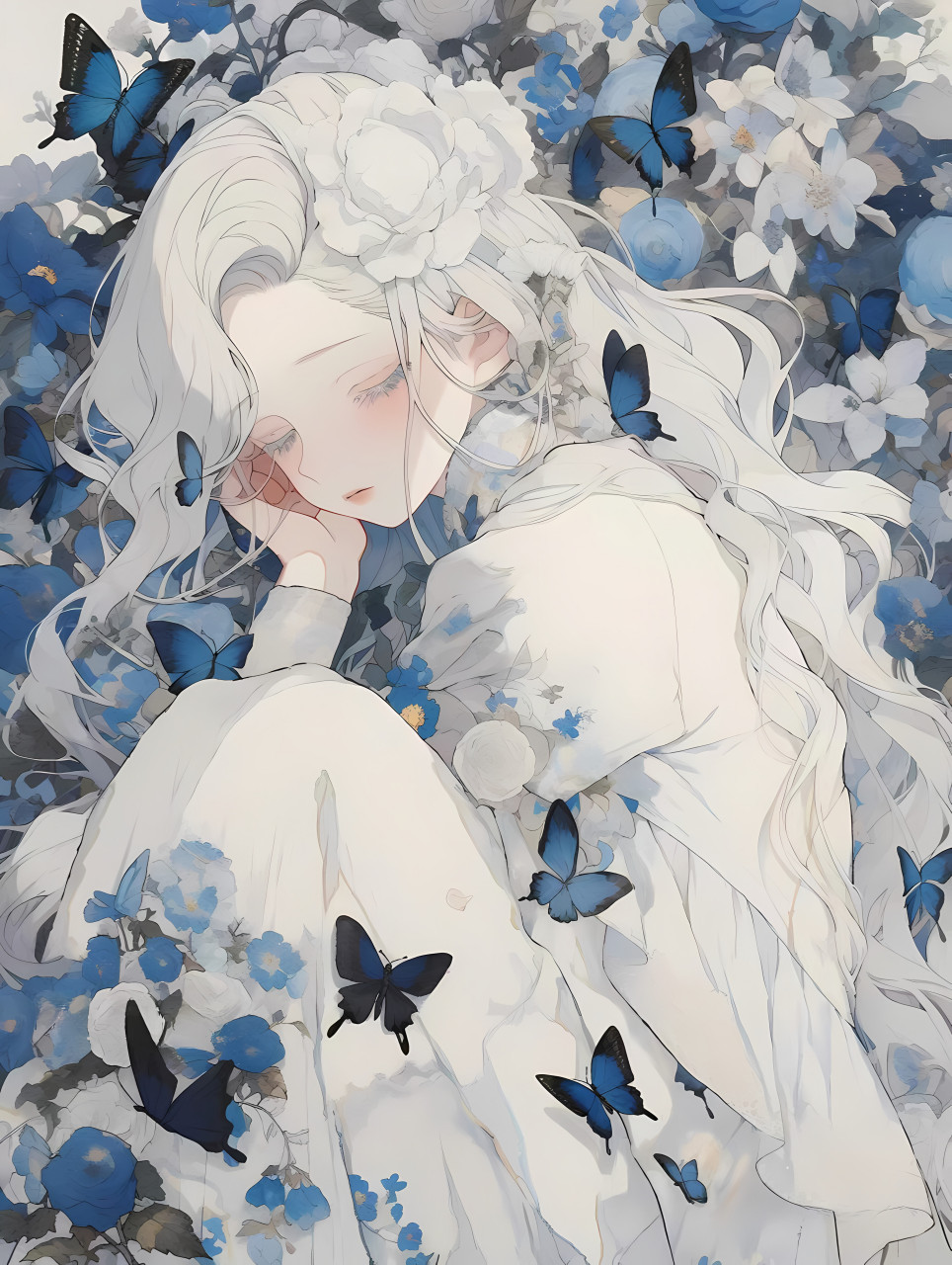 沉睡的少女 #二次元# #ai绘画# #ai共创计划