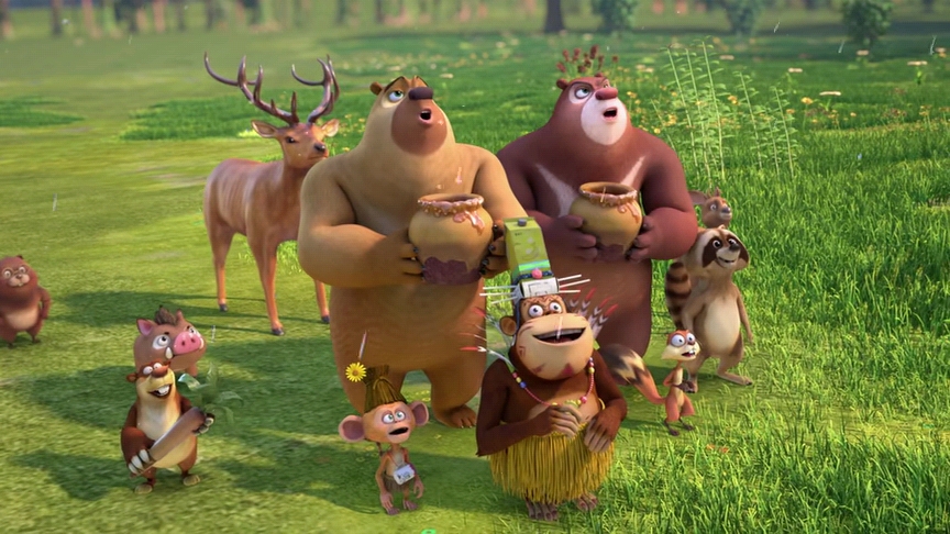 熊出没之怪兽计划2,熊二有弟弟了叫熊三,熊大知道这事吗?