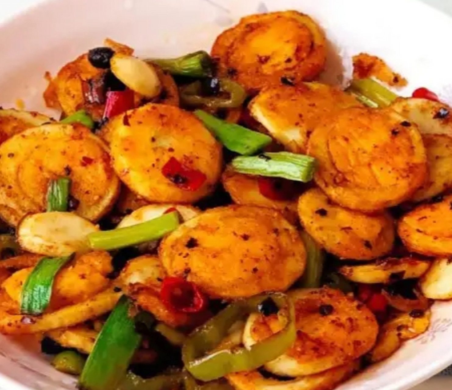 我的美食分享#   香辣金钱蛋  做法:  1:鸡蛋