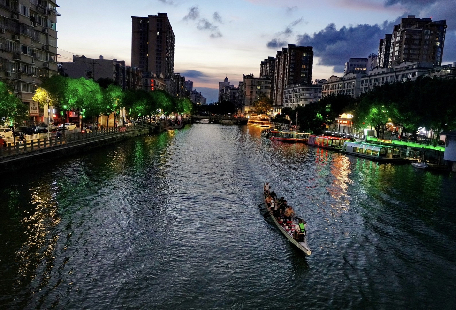 瑞安塘河夜景图片