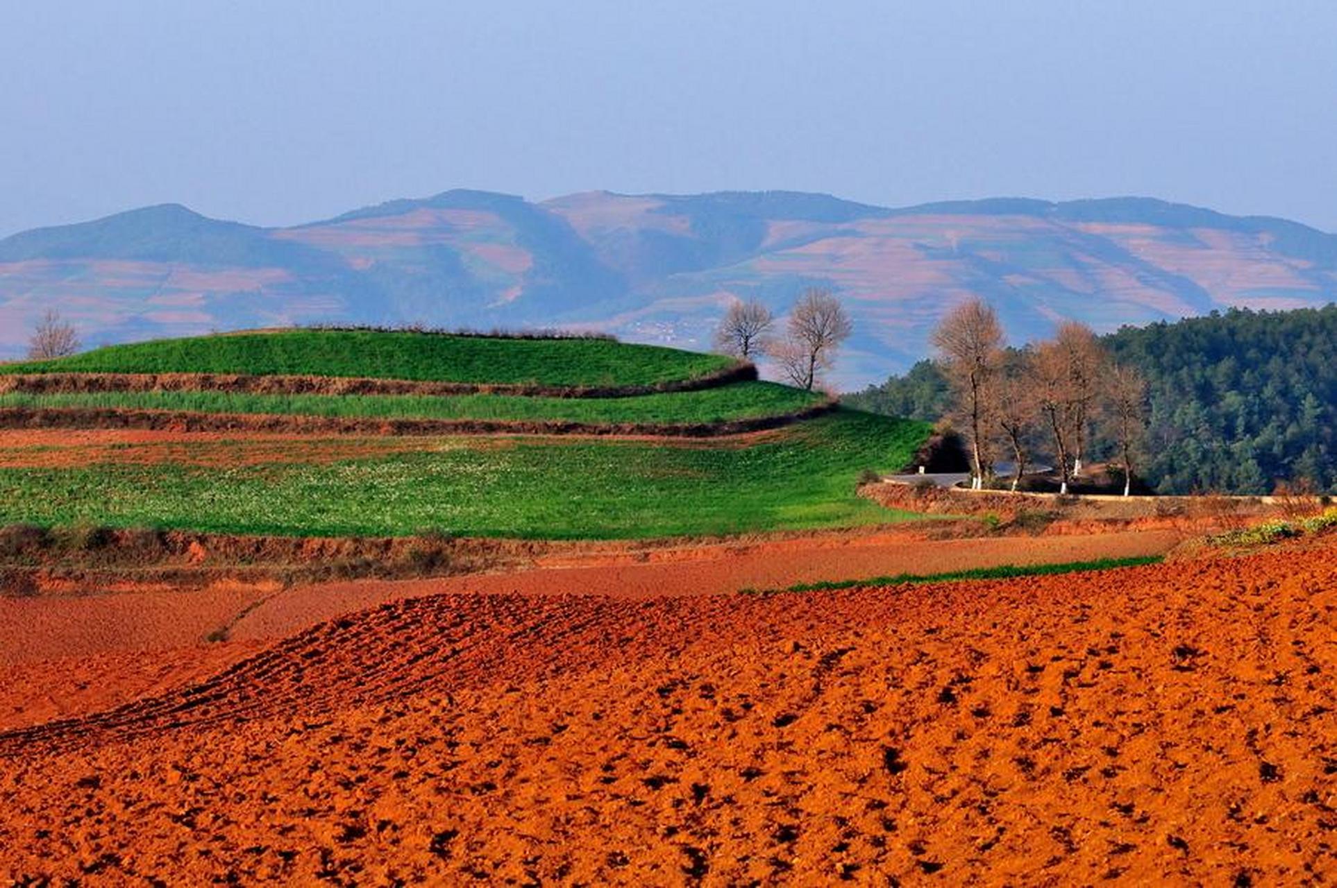 中国五色土之三——红土  红土是岩石在湿热气候条件下风化形成的褐