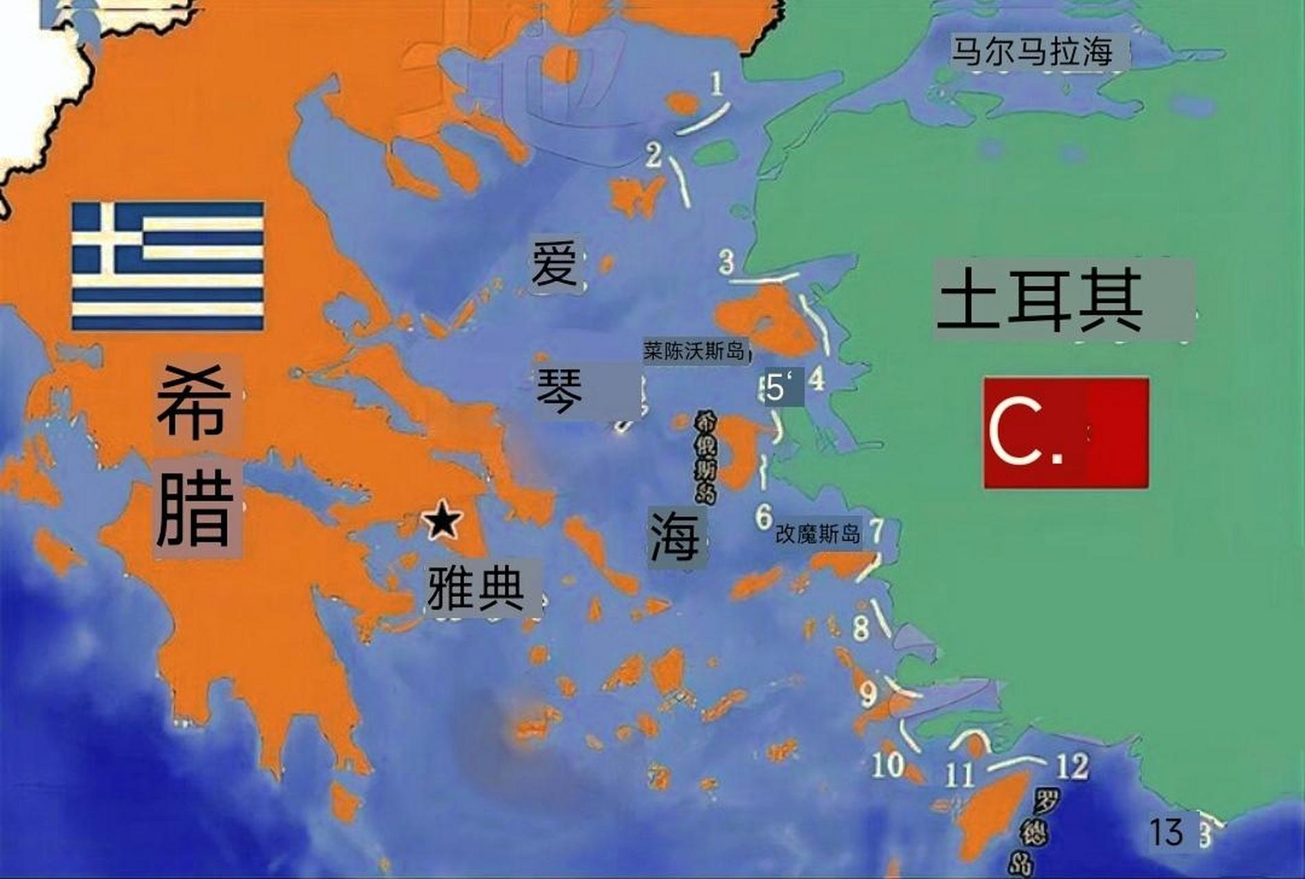 爱琴海诸岛地图图片