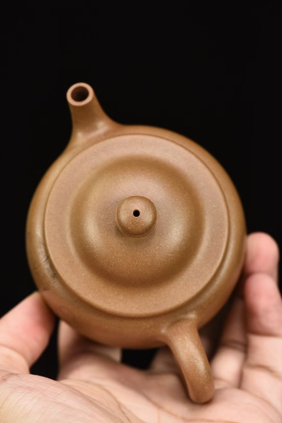 宜兴紫砂壶张重庆全手工笠帽壶原矿段泥200cc