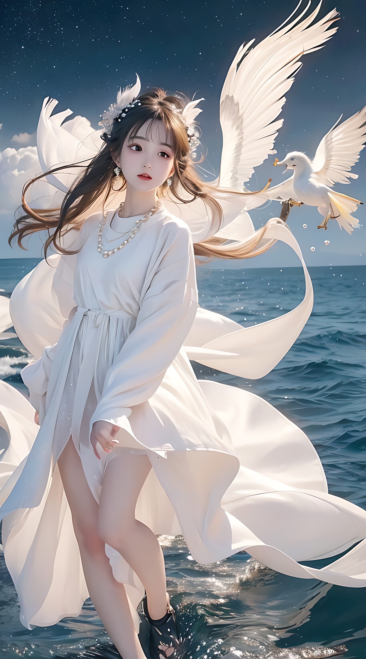 ai 绘画之天使女孩