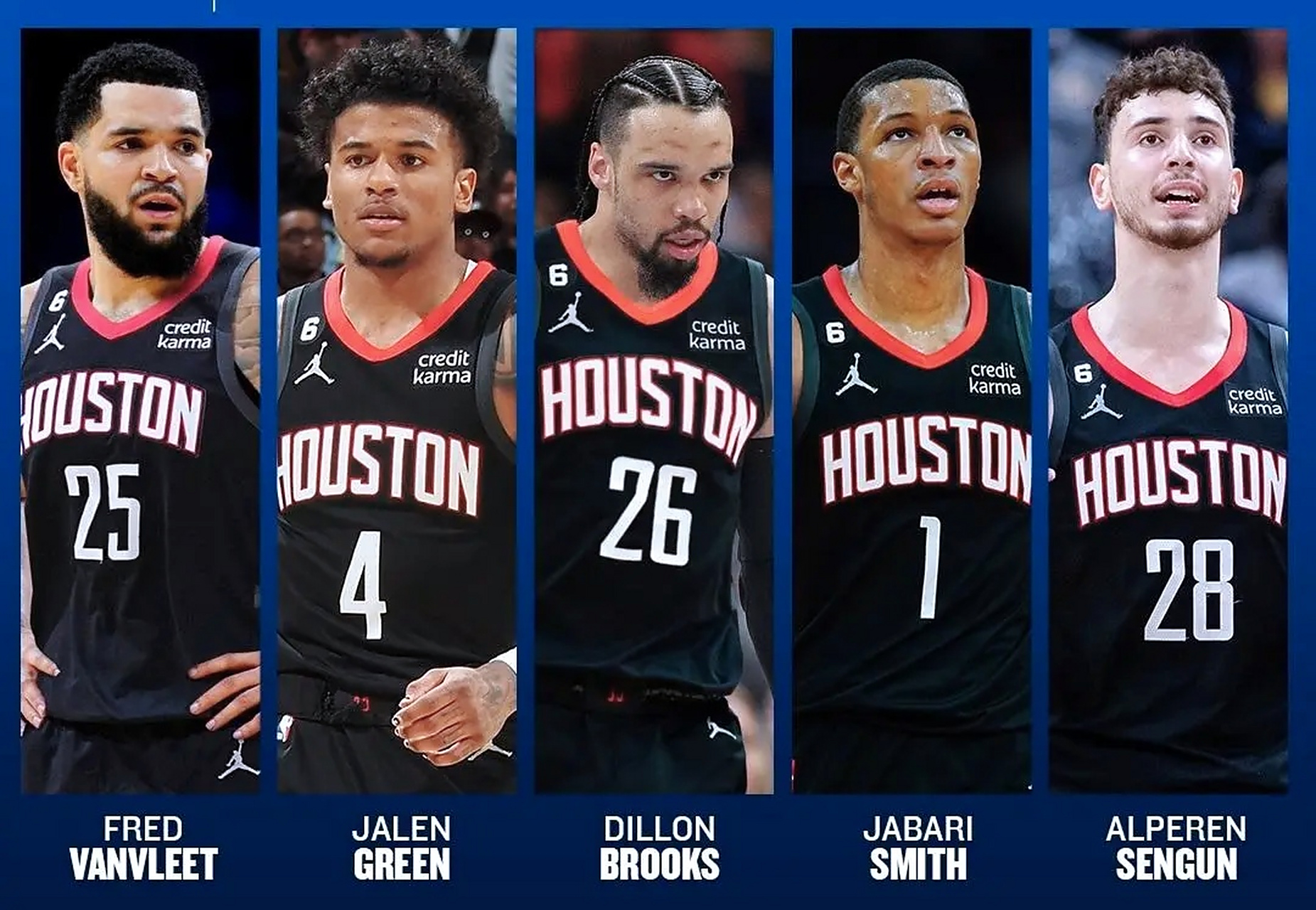 火箭队在得到狄龙,格林和范弗利特之后,球队的阵容基本上定型!