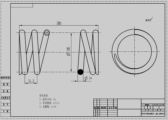 创建弹簧ug工程图