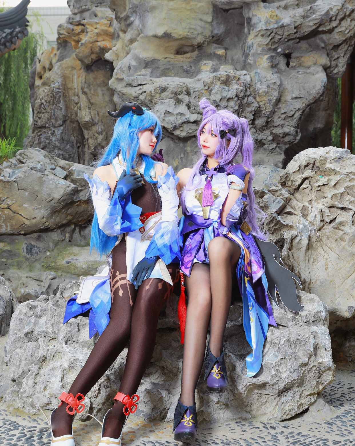 刻晴与甘雨的cosplay,这就是"心甘情愿"的组合吗?