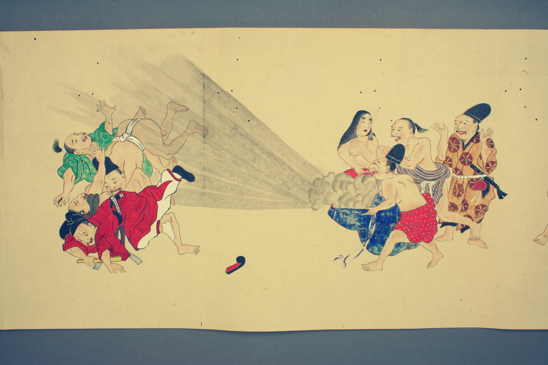 不知道大家有没有看到过日本古代的名画《屁合战绘卷》.