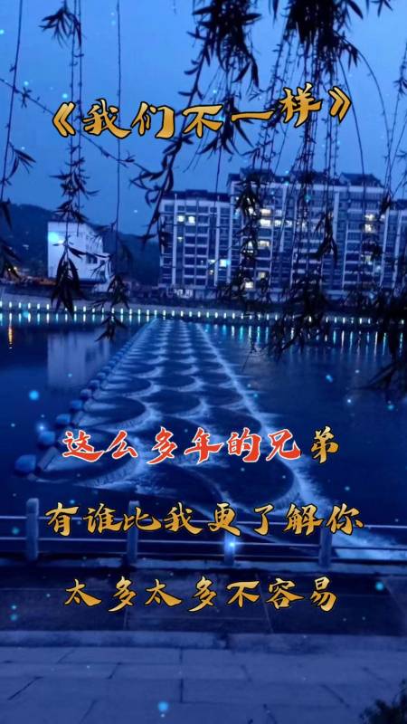 一首大壮的经典歌我们不一样一张自拍家乡夜景