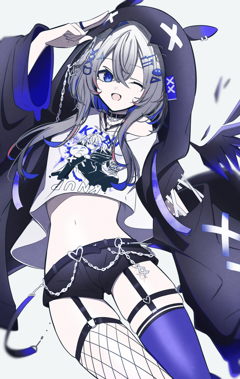 银发少女天音彼方 画师:ぐんじょう#二次元美图# #我爱二次元# #二