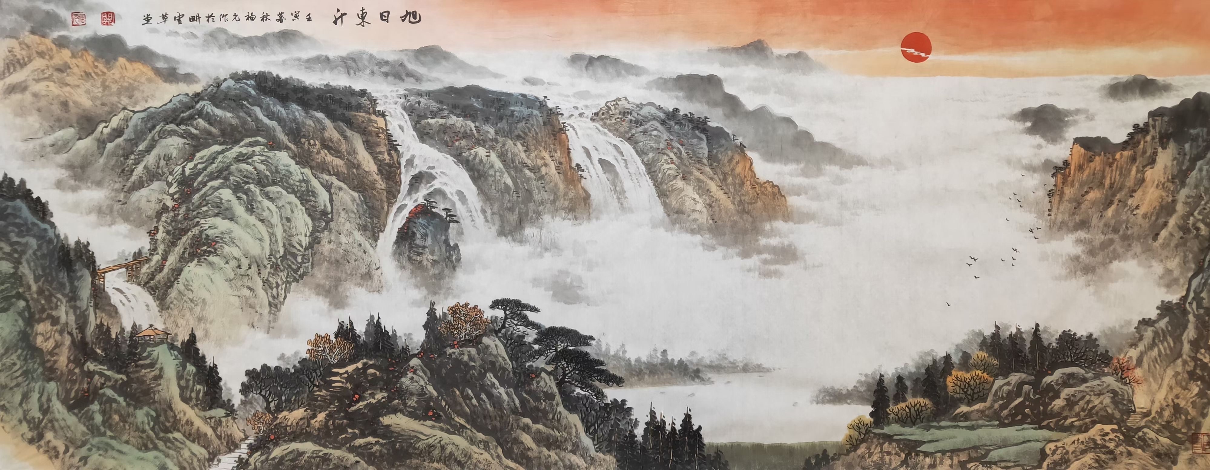 关福元山水画构图精巧,融汇古今,气韵生动意境深邃