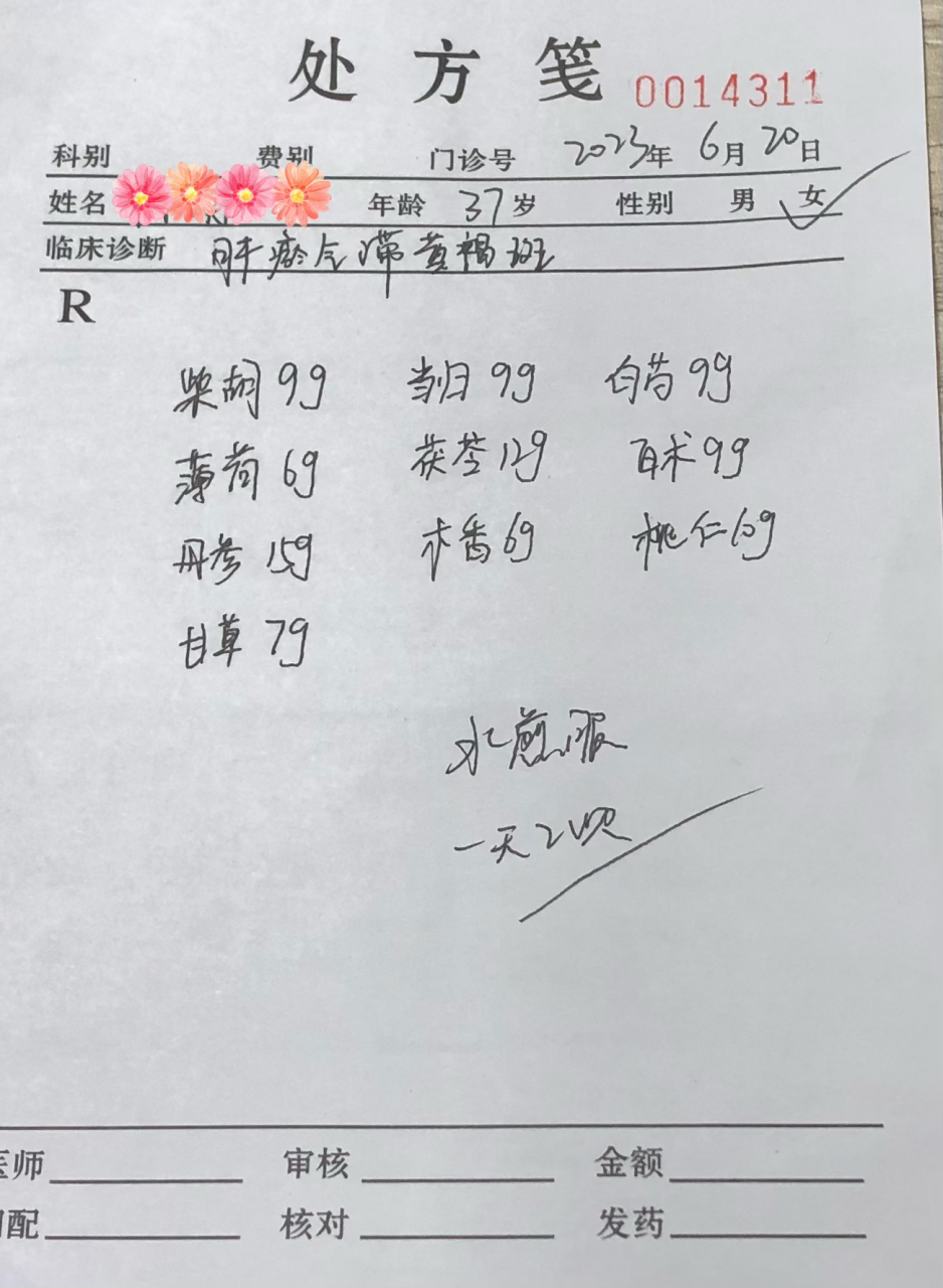 一个肝气郁结的小方子,我用了15年