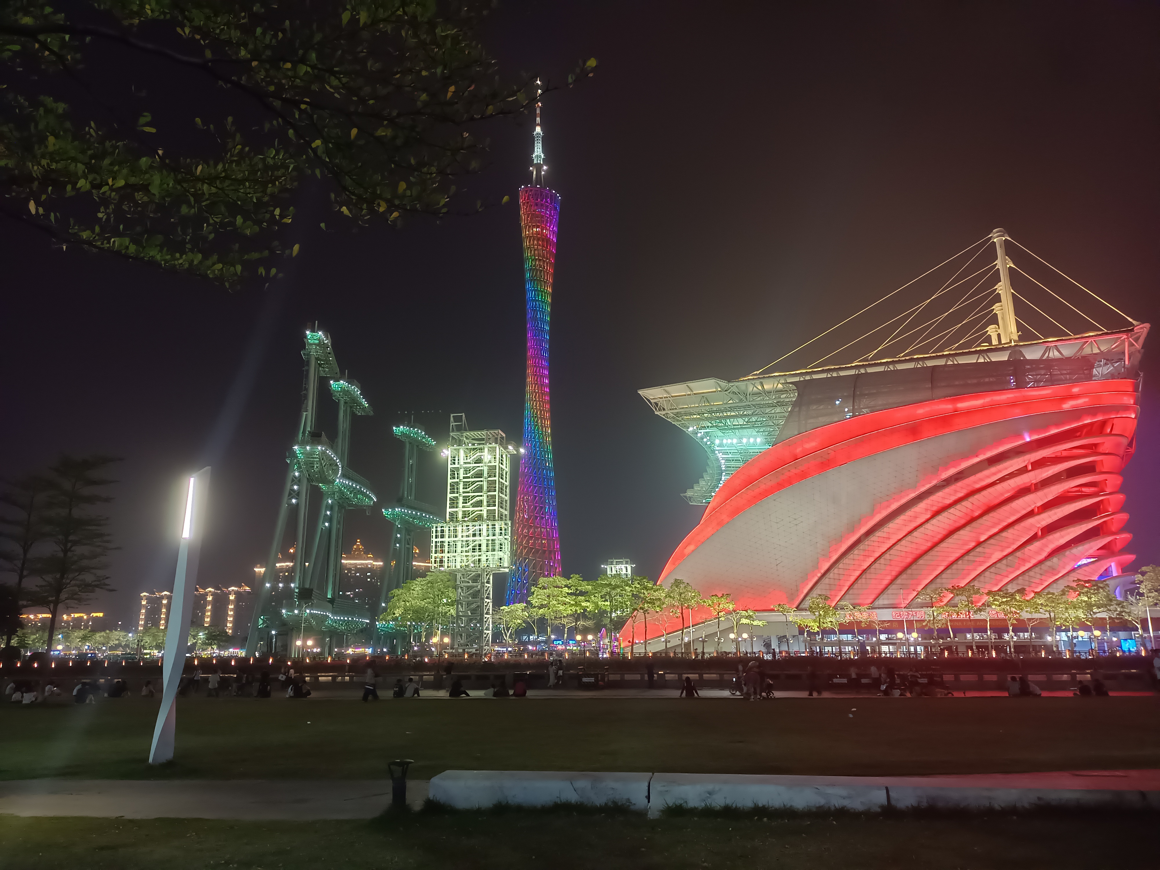 广州夜市夜景江景小蛮腰