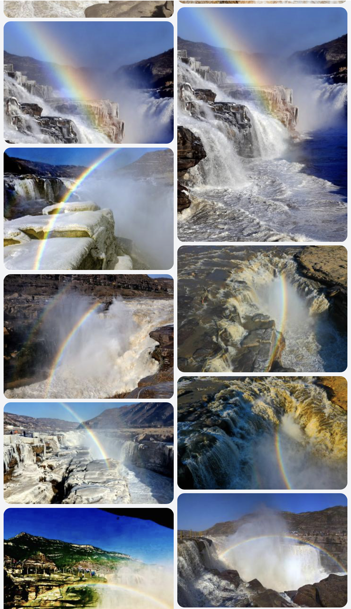 黄河壶口瀑布出现彩虹,最佳观赏季节来临:反向旅游不拥挤