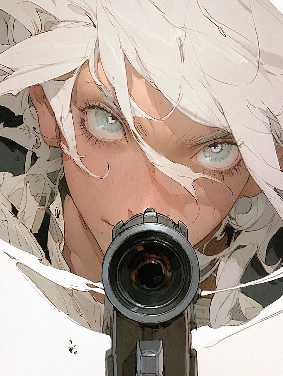 这该死的压迫感|||用插画表现情绪#插画# #ai绘画# #动漫头像和壁纸