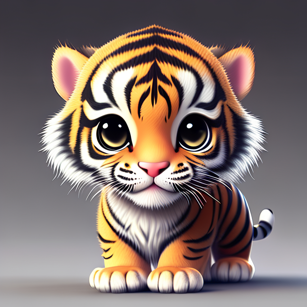 ai画百兽之王,好不威风  #百度ai绘图黑科技#  玩皮球的老虎91 萌萌