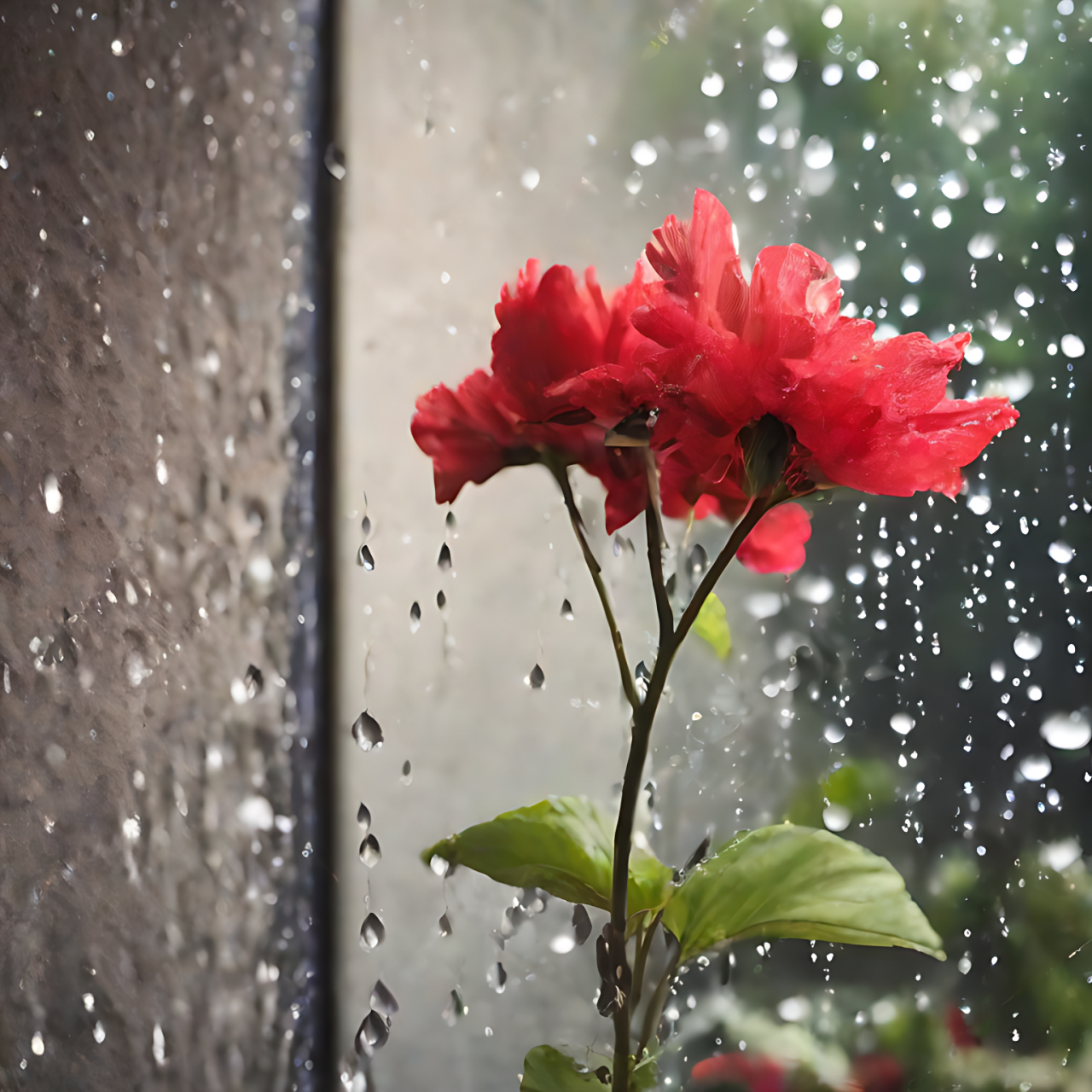 雨中娇艳欲滴的康乃馨#康乃馨