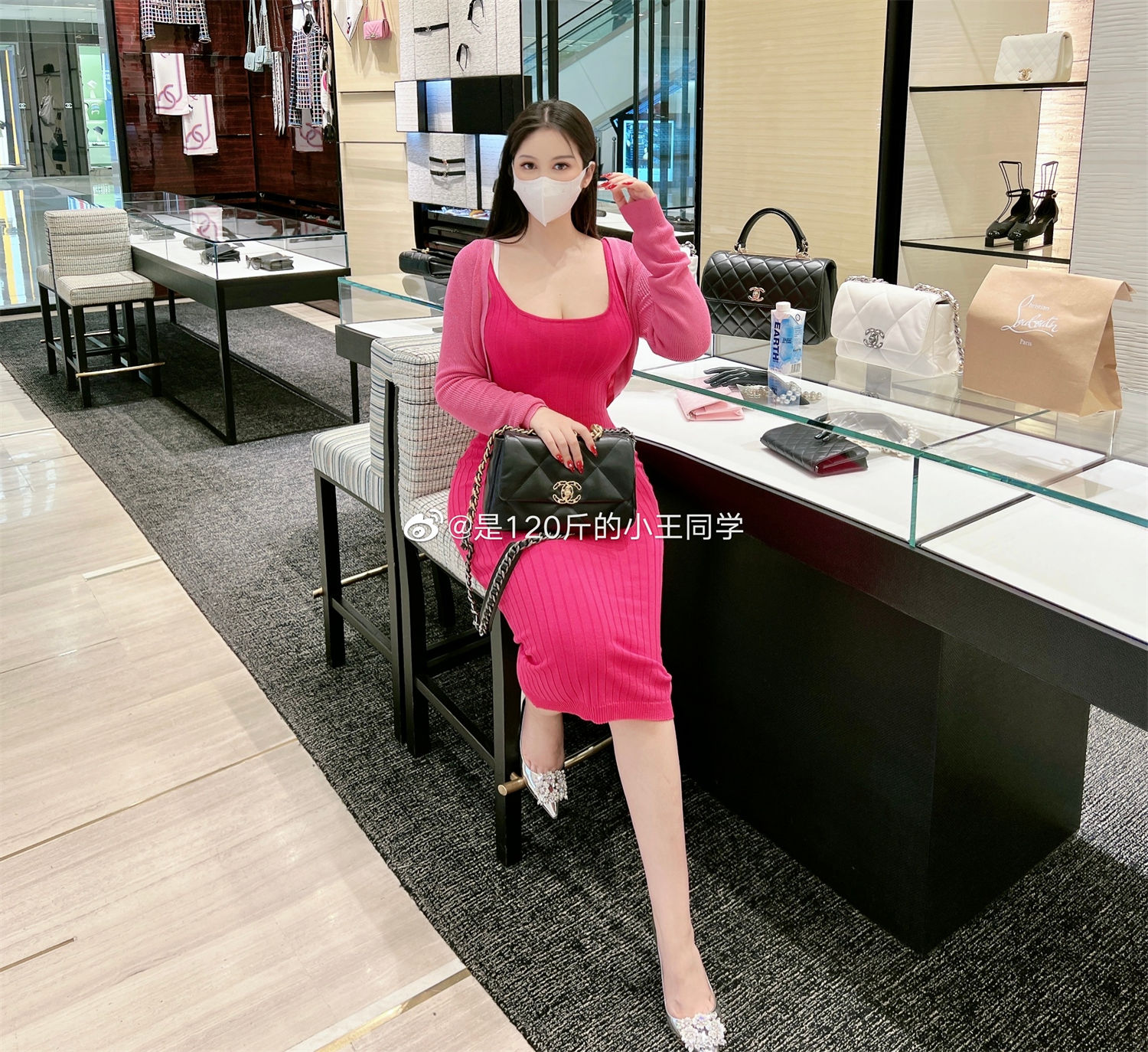 120斤的小王同学微密图片，粉红色连衣裙你会喜欢吗？