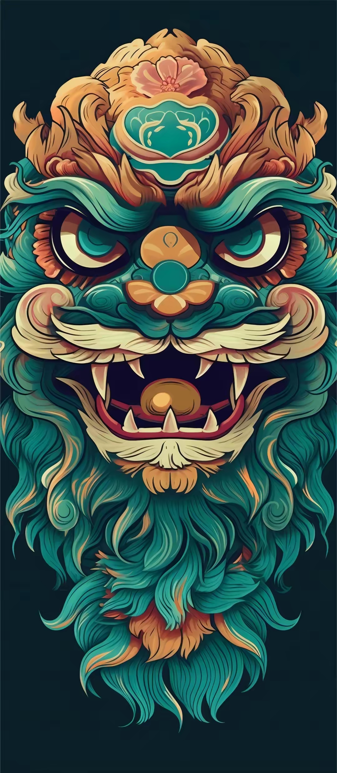 手机壁纸 高清壁纸 国潮醒狮