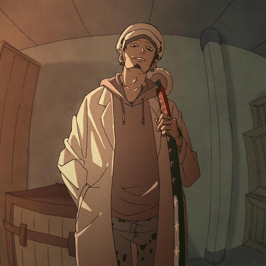 《海贼王》一组帅到爆炸的罗殿头像,今天是他的专场