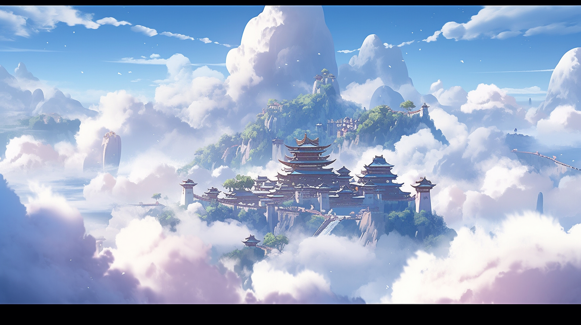 修仙圣地#ai绘画# #场景# #玉骨遥