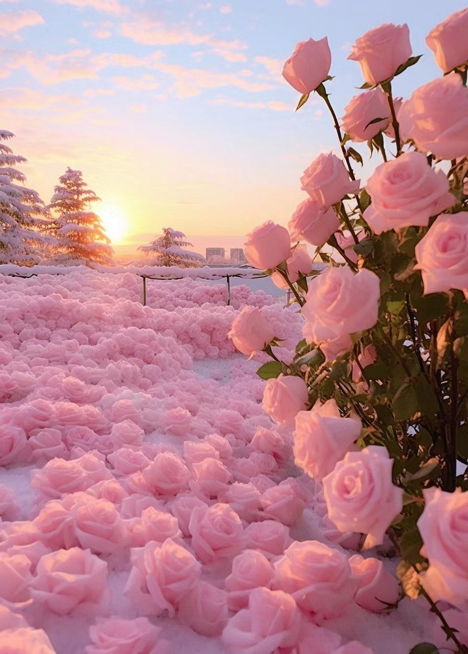 冰天雪地里的玫瑰花海#我的旅行日记