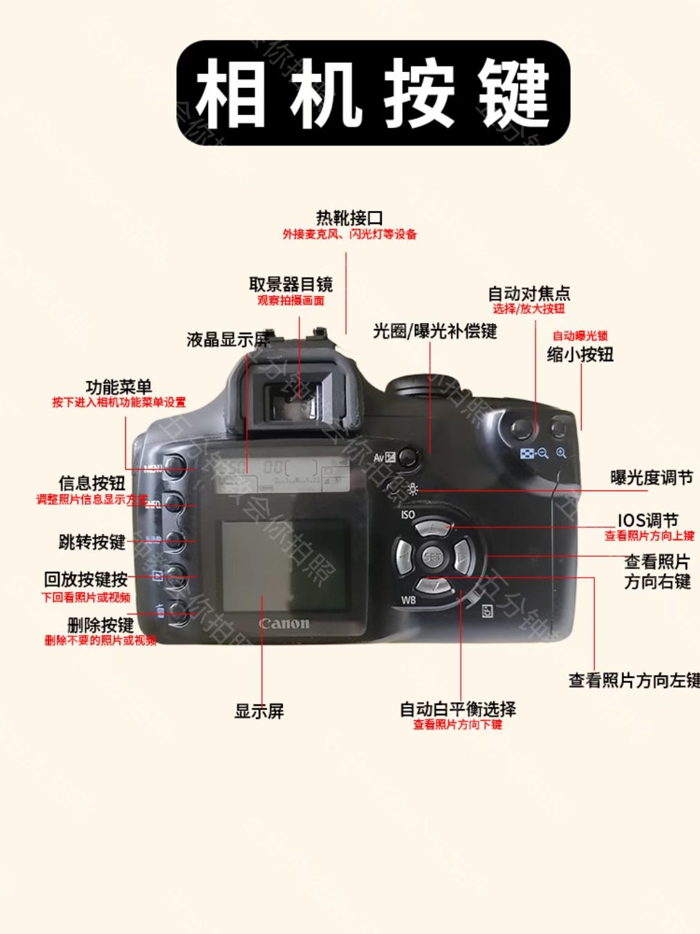 揭秘佳能300d按键界面让你秒变摄影高手