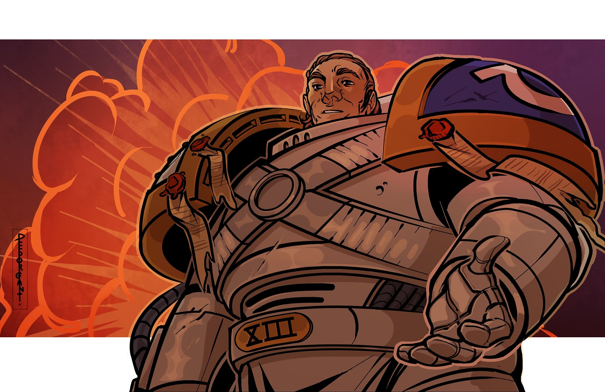 《战锤》系列角色插画,描绘了来自不同地区的军团战士,他们的服饰和