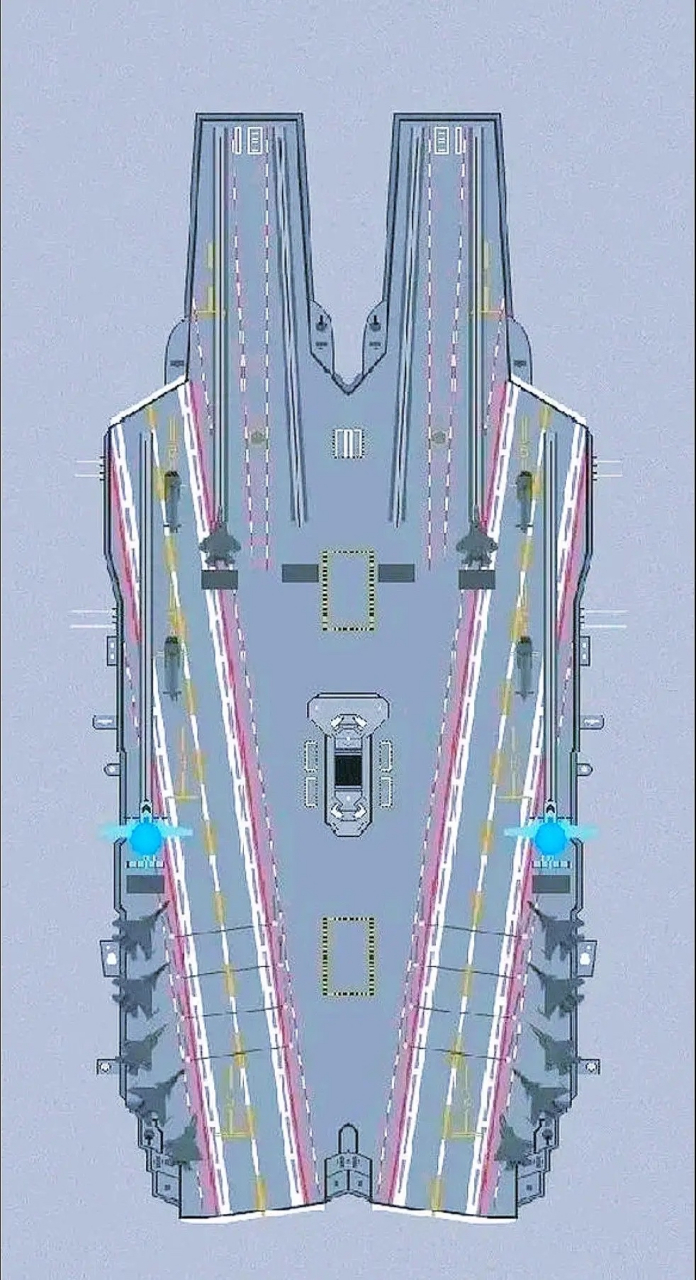 航母界的超级大怪兽-双体航母,空天航母,这两种版本的航母可比英国的