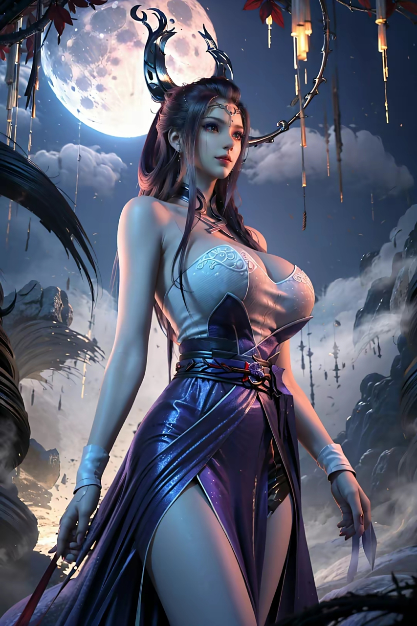 《少年歌行》月姬笑送贴,冥候怒杀人#动漫# #ai绘画# #养眼美女