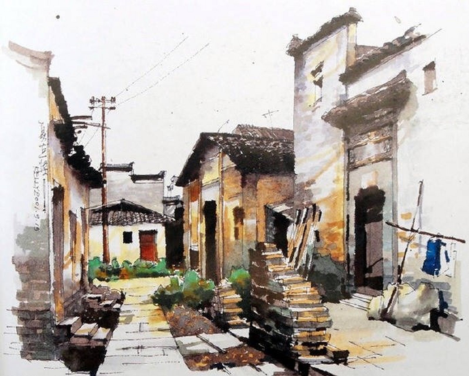 马克笔手绘 夏克梁 676767 #绘画欣赏