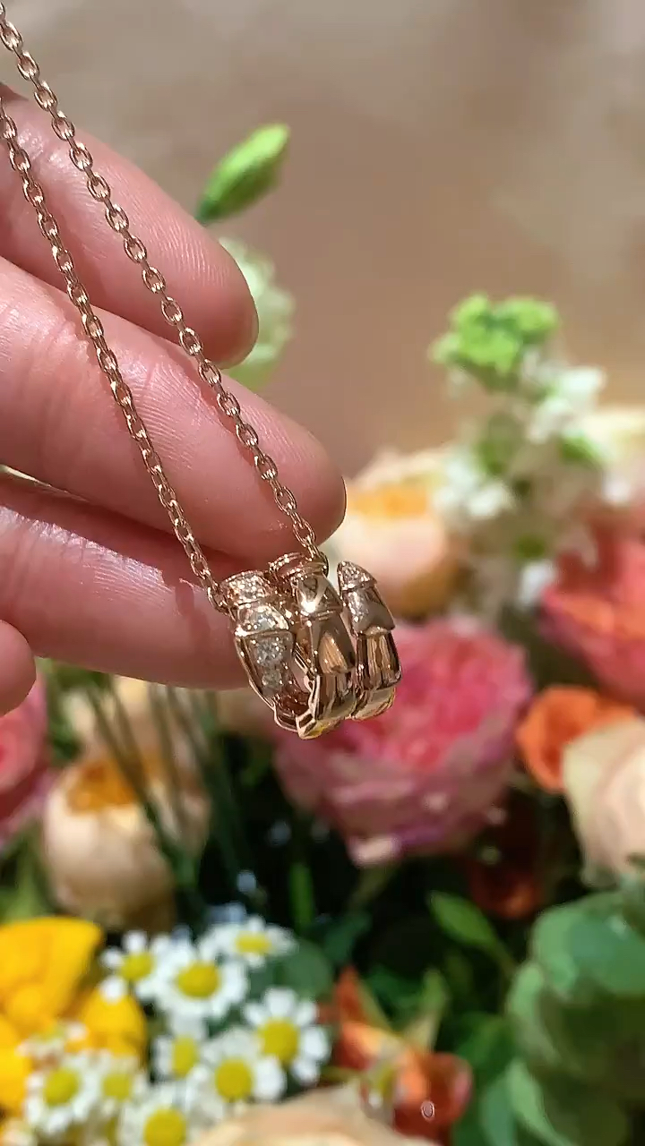 宝格丽 蛇骨项链#项链#高端轻奢饰品#同城-度小视