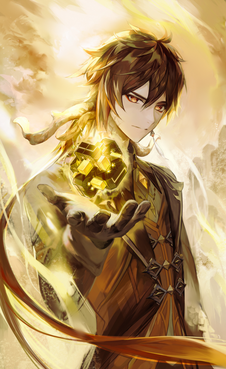 帅啊,很帅啊[二哈]——钟离(原神)#二次元#  画师:bere