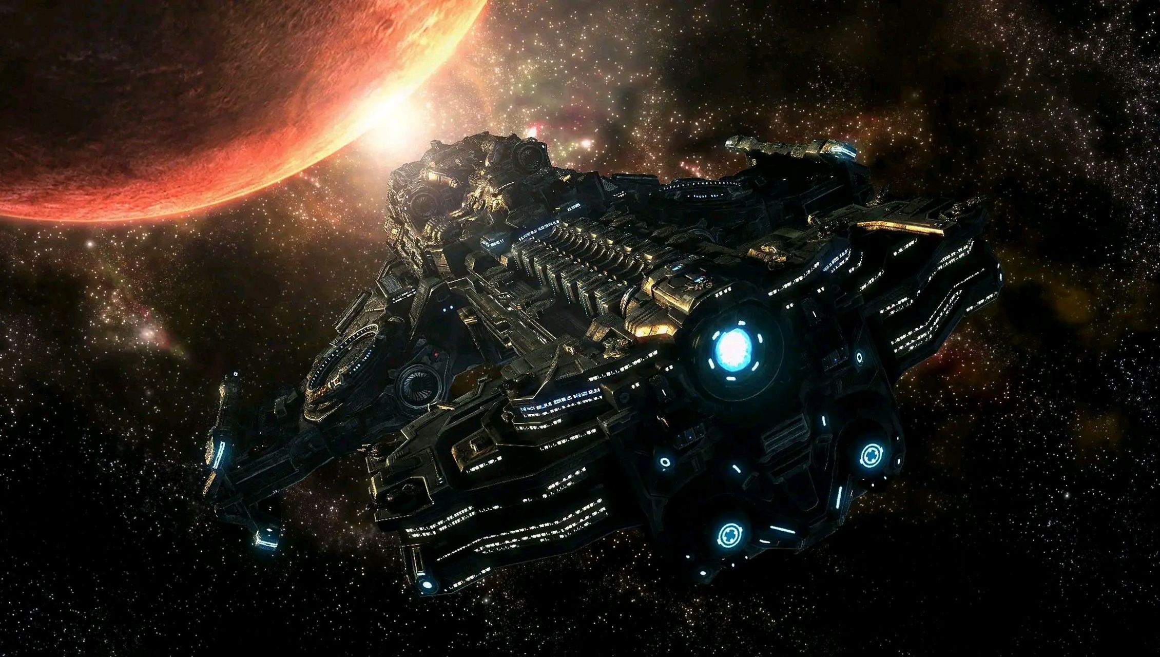 游戏《星际争霸》人族贝希摩斯级/巨兽级战列巡洋舰 休伯利安号.