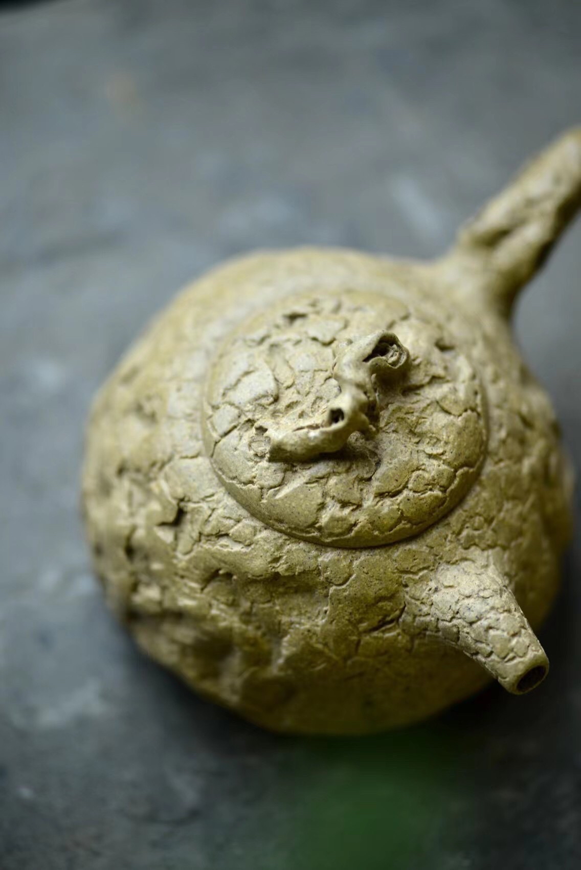 宜兴紫砂壶多莲全手工侧把供春原矿老段泥180cc