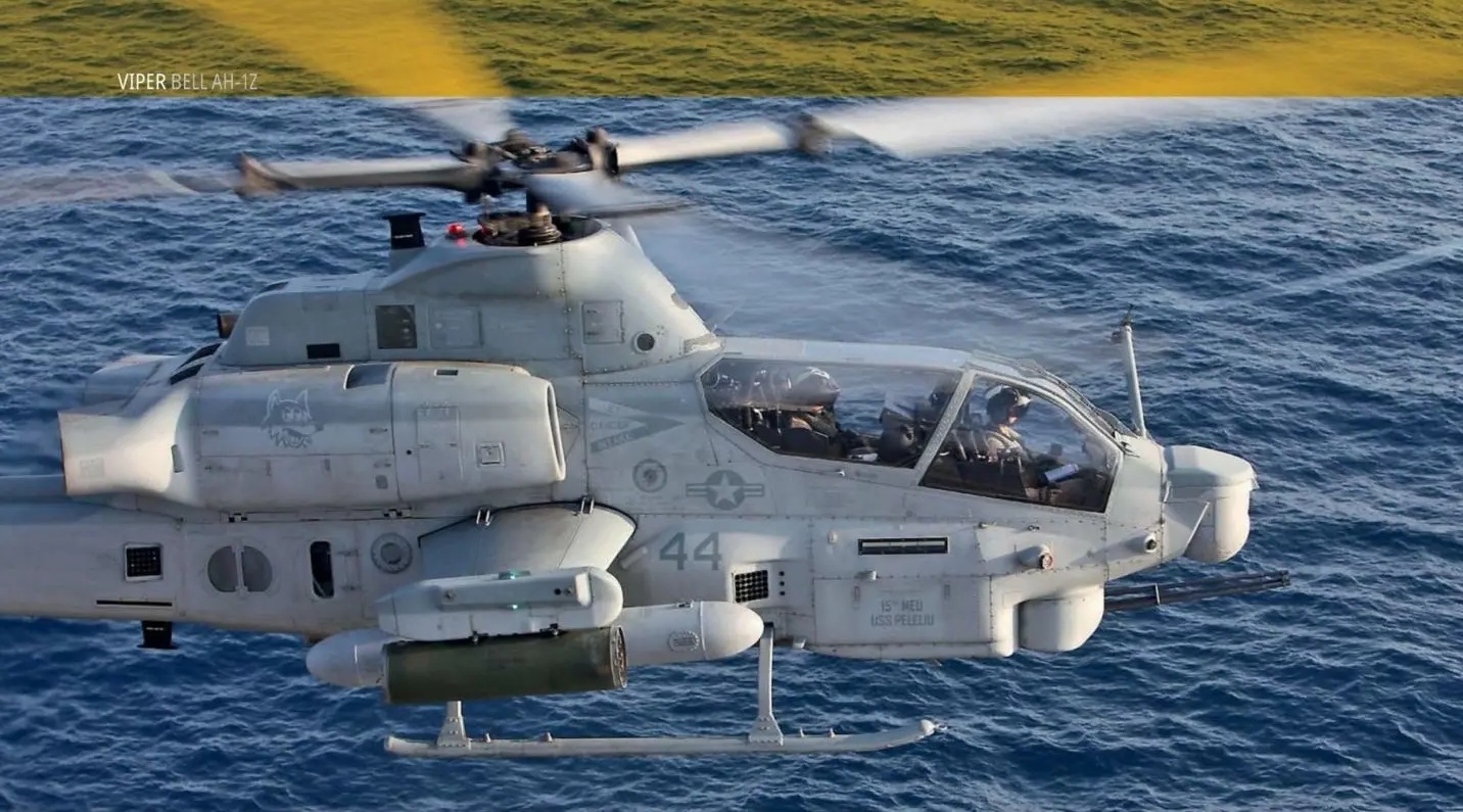 战机欣赏:ah-1z"蝰蛇" 武装直升机