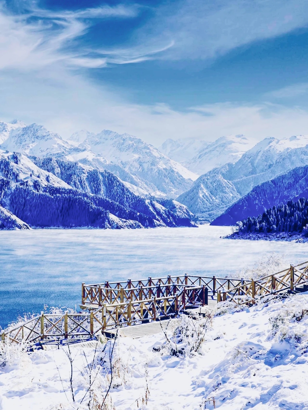 绵竹天池看雪图片