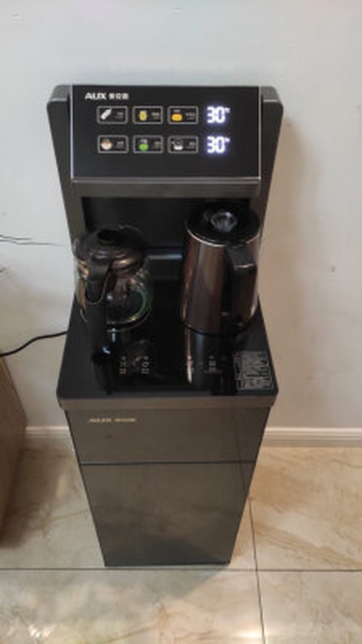 奥克斯(aux)茶吧机 家用免安装饮水机智能遥控折叠立式 大屏幕触控