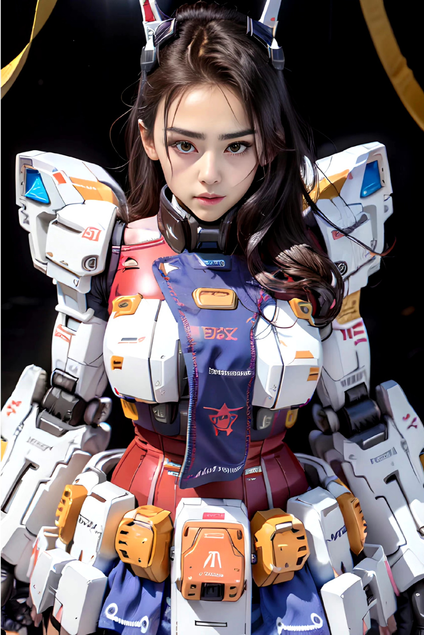 一组机动战士高达ms少女插画,by midjourney. #高达# #动漫# #插画