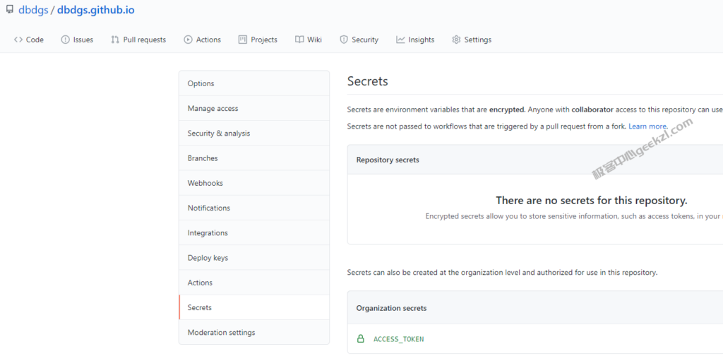 Vuepress - github action5-极客中心