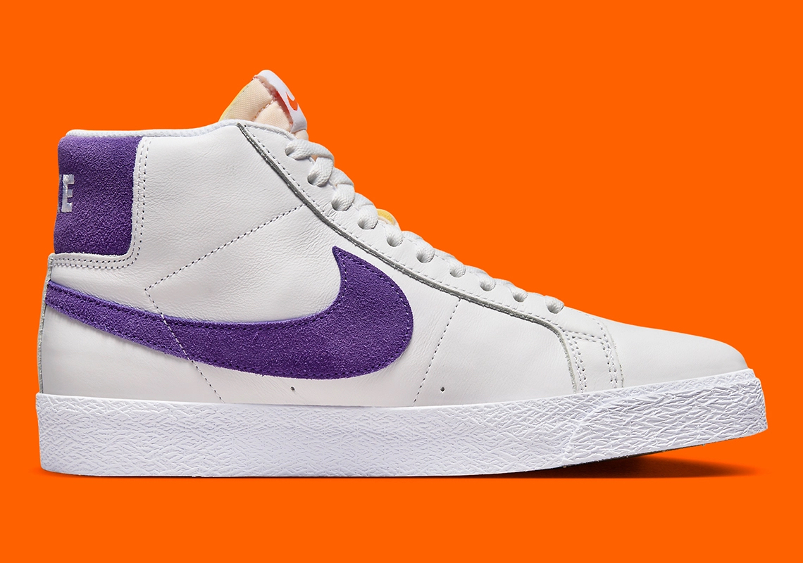 nike sb 最新"court purple"橙色标签系列包括 blazer mid