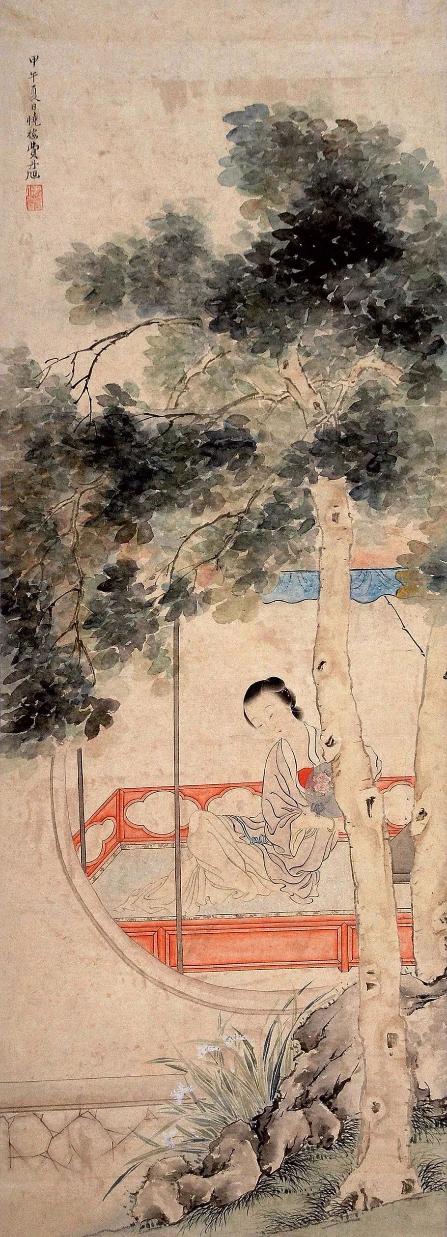 费丹旭人物画仕女图