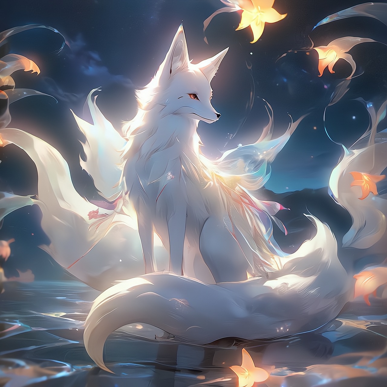 九尾狐#ai绘画# #神话# #山海经