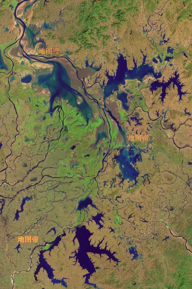 五张卫星图,看江西鄱阳湖水域面积巨变