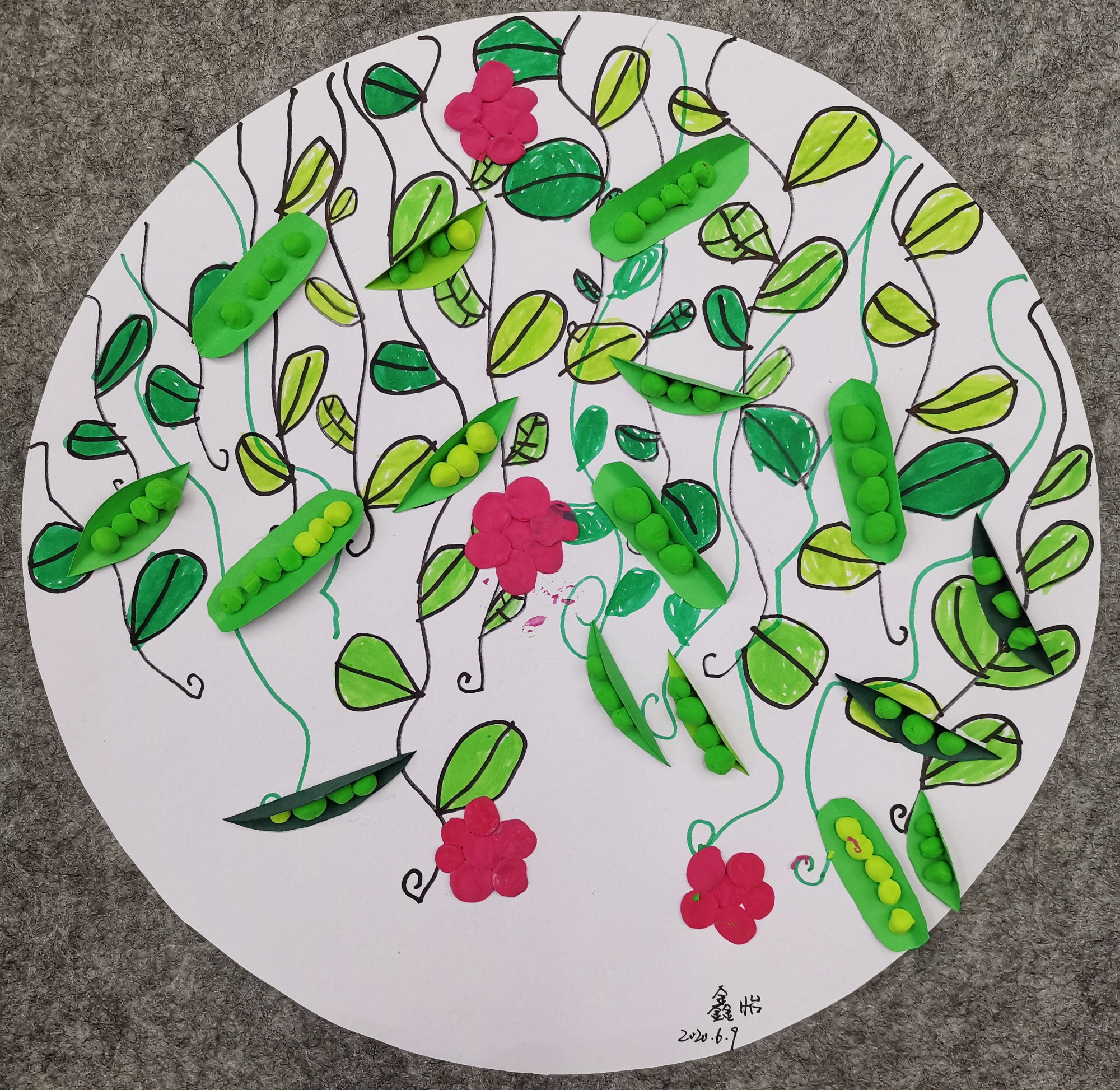 创意儿童画:豌豆荚