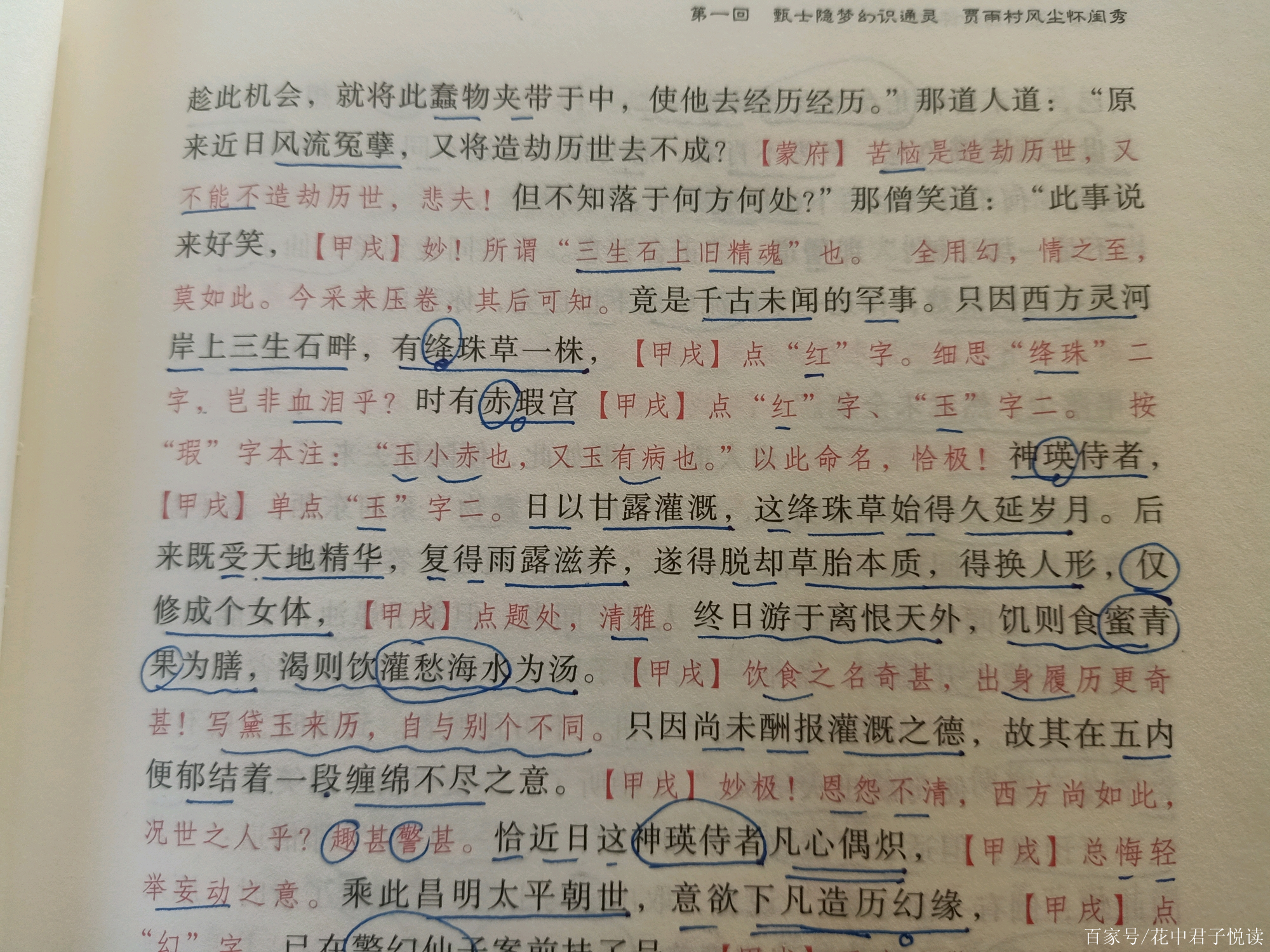 《紅樓夢脂硯齋全評本》第一回讀書筆記