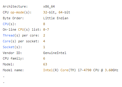 查询linux当前cpu核数