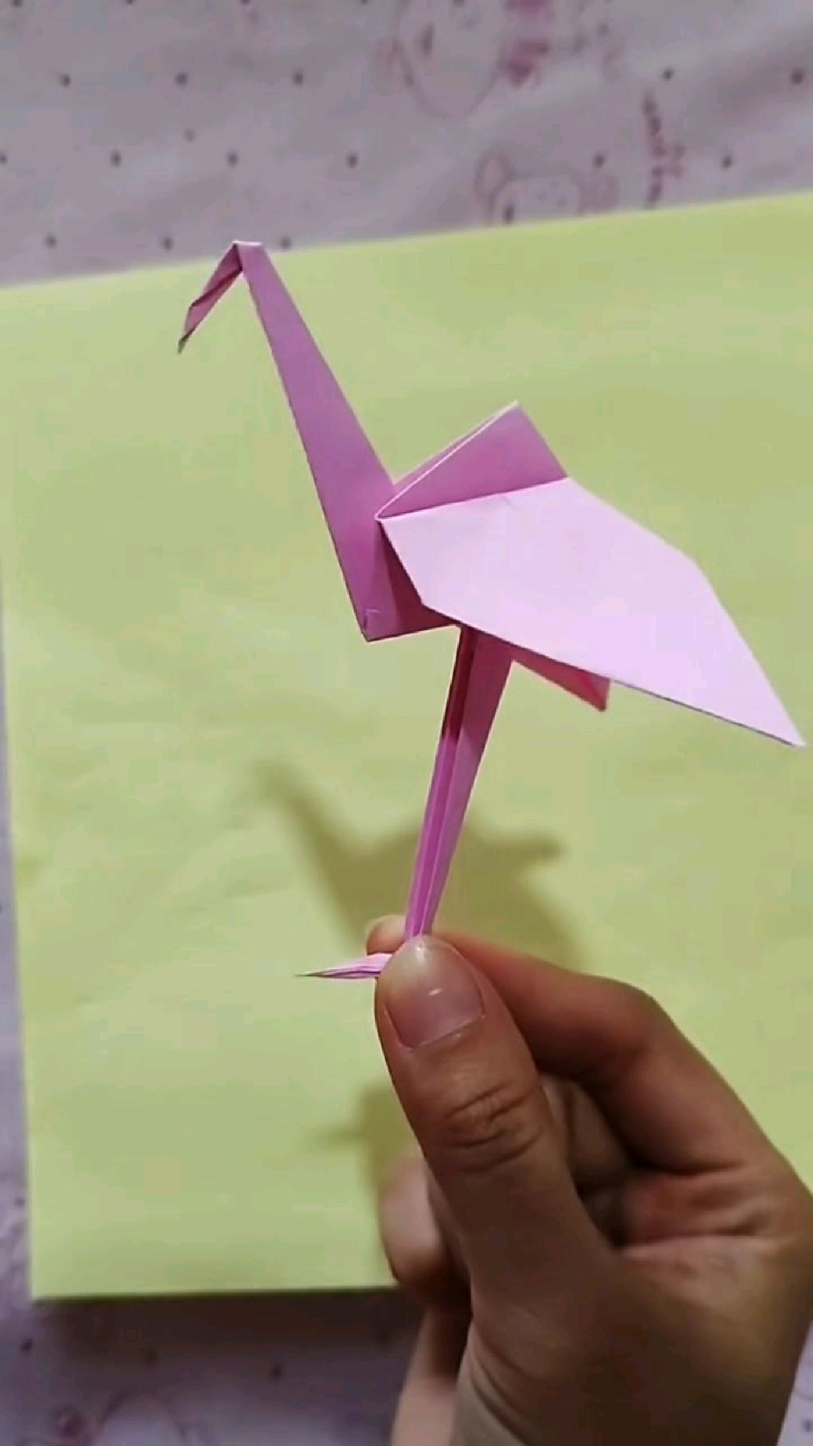 和孩子一起做手工～火烈鸟