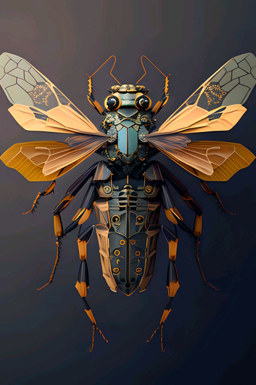 ai创作:赛博科技,机械昆虫.#动漫# #模型# #昆虫