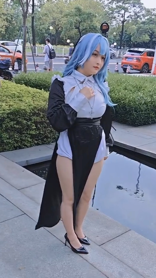 二次元漫展"cosplay "大长腿小姐姐 "这样的身材谁能顶得住